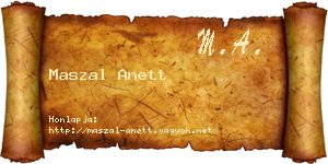 Maszal Anett névjegykártya