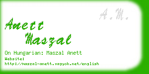 anett maszal business card